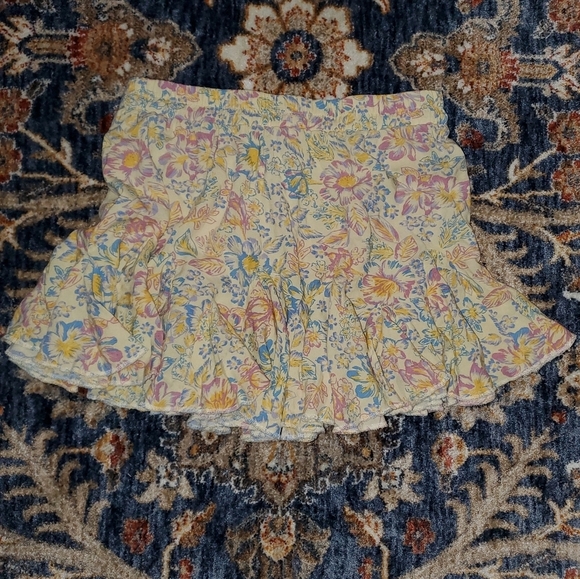 Aeropostale Dresses & Skirts - Aeropostale Yellow and Blue Mini Floral  Skirt
